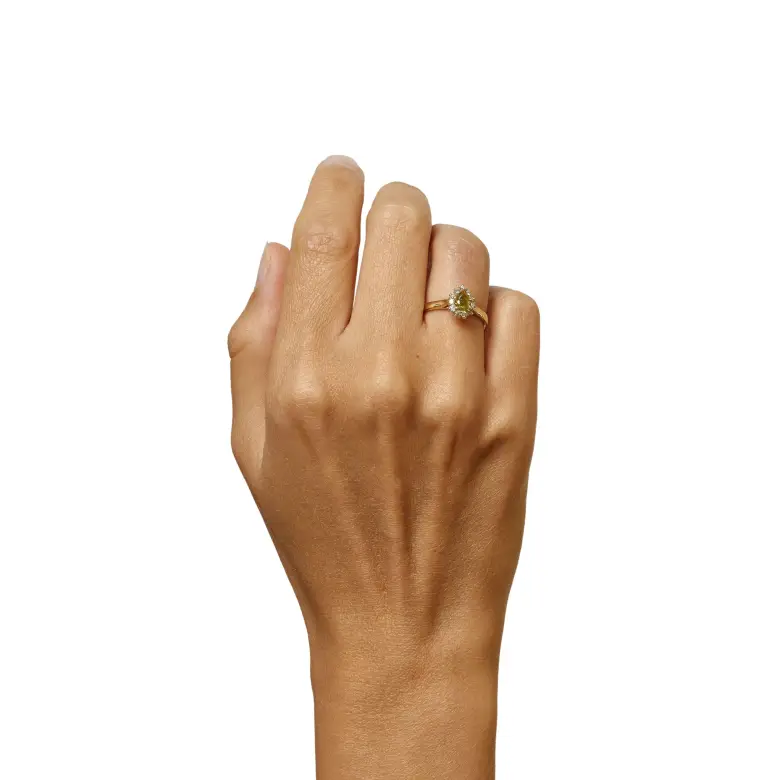 Pierścionek z żółtym diamentem Pierścionek z żółtym diamentem